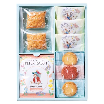 ピーターラビット コーヒー&スイーツギフト  ／各種洋菓子セット 洋菓子 スイーツ・お菓子 食品 敬老の日 プレゼント ギフト お彼岸 お供え 秋 2026 送料無料 ギフト プレゼント プチギフト 内祝い 快気祝い 出産祝い 結婚祝い 引出物 新築祝い お返し