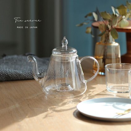 ティーサーバー 450ml[ガラス ティーポット おしゃれ 急須 茶漉し 茶こし付 ストレーナー 日本製 ガラスティーポット ガラス急須 お茶 紅茶 ハーブティー ガラス製 茶こし オシャレ ティータイム アフタヌーンティー 来客 来客用] 即納