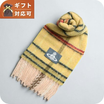 ヴィヴィアンウエストウッド VIVIENNE WESTWOOD CHUNKY CHECK マフラー 8103014F-W01MO-E401 ユニセックス イエロー チェック マフラー