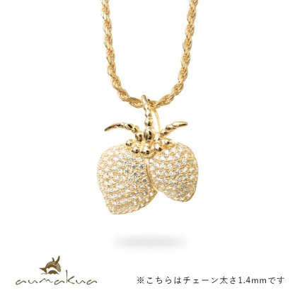 ハワイアンジュエリー ネックレス シルバー925 ココナッツ イエローコーティング キュービックジルコニア ラッピング チェーン 長さ 選べる aumakua ハロウィン 【品番：CG-263-11-02】