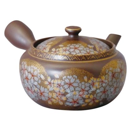 【ギフト対応無料】萬古焼 吉野桜 2号急須 (0977-5940) ※送料無料(北海道・沖縄は除く)