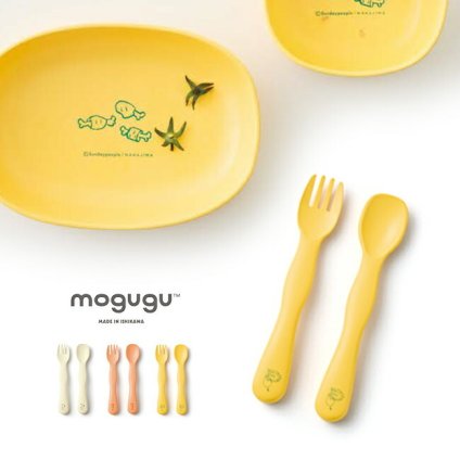 1-2W Mogugu どーぶつ カトラリーセット[子供 フォーク スプーン セット 食器 食洗機対応 かわいい 子ども 持ちやすい 子供用 食事 離乳食 子ども用食器 男の子 女の子 スプーンフォークセット]