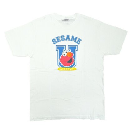 セサミストリート エルモ ユニセックスTシャツ(S) ホワイト アパレル