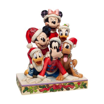 ミッキーアンドフレンズ クリスマスピラミッド 15cm クリスマス | ディズニー トラディションズ ジムショア グッズ フィギュア 人形 置物 彫刻 Jim Shore 正規輸入品