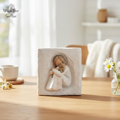 ウィローツリー飾り盾 Comfort Plaque - 安らぎ 幅9.6x奥行2x10.5(cm) ネコ | おしゃれ 置物 彫刻 人形 インテリア スーザン･ローディ 正規輸入品