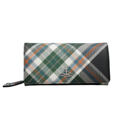 ヴィヴィアンウエストウッド VIVIENNE WESTWOOD 長財布 CLASSIC LONG WALLET 51060025-s0012-derby O102 DERBY TARTAN GREEN タータン グリーン