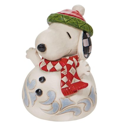スヌーピー 雪だるま ミニ 8.9cm クリスマス | ジムショア ピーナッツ グッズ フィギュア 人形 置物 彫刻 Jim Shore 正規輸入品