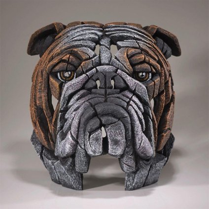 Edge Bulldog Bust 幅28x奥行28.5x32(cm) ブルドッグ 胸像いぬ | エッジ 彫刻 置物 オブジェ フィギュア 動物 大きい リアル アート マット･バックリー 正規輸入品
