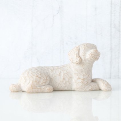 ウィローツリー 彫像 Love my Dog (lying down) - 私の愛犬 3cm いぬ | おしゃれ 置物 彫刻 人形 インテリア スーザン･ローディ 正規輸入品