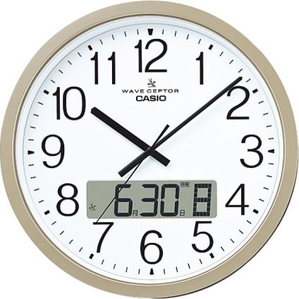 【直送】カシオ CASIO 電波掛時計 [26-0250-105] IC-4100J-9JF プログラム時報付 電波時計 壁掛け時計 1日最大24回 チャイムでお知らせ オフィス 会社 時刻管理 シンプル ギフト