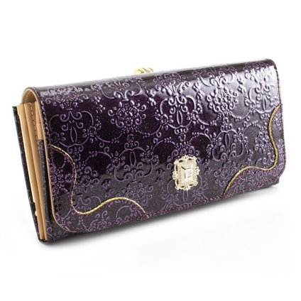 アナスイ 財布 長財布 がま口財布 濃紫(パープル) ANNA SUI 316901-96（317971）k レディース 婦人 ギフト 定番 彼氏 彼女 プレゼント