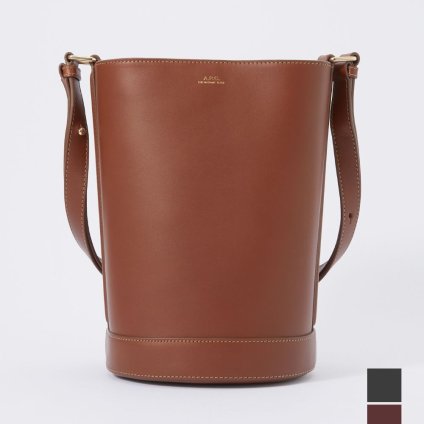 APC アーペーセー A.P.C. PXAWV F61554 ショルダーバッグ レディース バック 肩掛け レザー プレゼント 無地 シンプル 誕生日 ギフト 革 ブラック ブラウン 記念日 エコバッグ
