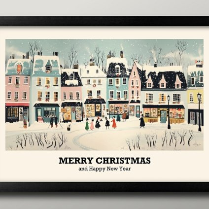 日本製 メリー クリスマス Xmas Christmas サンタクロース ビンテージイラスト A3 サイズ ポスター アート おしゃれ 絵画 インテリア 北欧 イラスト マット紙 艶消し アートパネル 額 フレーム デザイン 壁掛け ギフト 新築祝い ディスプレイ  速達 送料無料