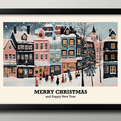 日本製 メリー クリスマス Xmas Christmas サンタクロース ビンテージイラスト A3 サイズ ポスター アート おしゃれ 絵画 インテリア 北欧 イラスト マット紙 艶消し アートパネル 額 フレーム デザイン 壁掛け ギフト 新築祝い ディスプレイ  速達 送料無料
