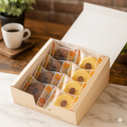 バームクーヘン 8個入り お菓子 手土産 スイーツ 焼き菓子 お礼 個包装 職場 配る 友人 女友達 可愛い かわいい プレゼント 父の日 母の日 ギフト お返し お礼【ふんわりバウムクーヘン8個セット】