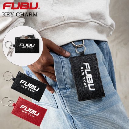 FUBU フブ キーチャーム メンズ レディース fam-62903 キーホルダー コインケース カードケース フラグメントケース 小銭入れ 財布 フェイクレザー ロゴ ストリート ヒップホップ ダンス カジュアル 小物 ギフト プレゼント 2026FW Karlas