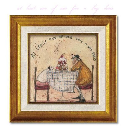 ユーパワー サムトフト ワン オブ ファイブ ドリス ST-04051 アートフレーム 絵 絵画 自転車 犬 イヌ dog sam toft