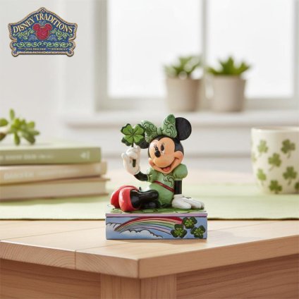 ミニー クローバー 8.2cm | ディズニー トラディションズ ジムショア グッズ フィギュア 人形 置物 彫刻 Jim Shore 正規輸入品