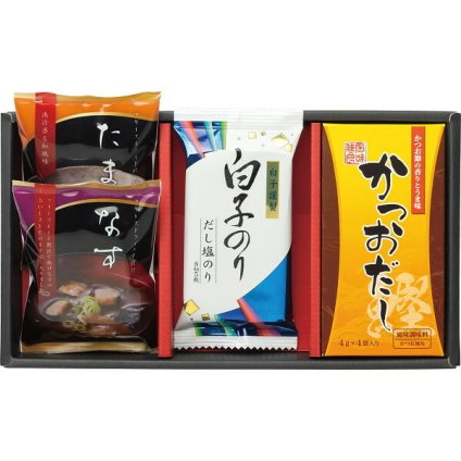 美味のつむぎ バラエティセット [26-7596-075] FKN-AE なす味噌汁 たまごスープ 味のり 生醤油 詰合せ 料理 ギフト