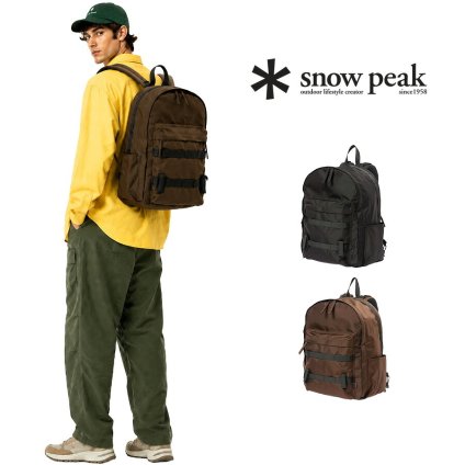 snowpeak Recycled Cordura Backpack リュック 大容量 リュックサック 通勤 通学 普段使い シンプル レディース メンズ ギフト プレゼント ブラック bb26su001
