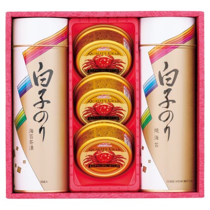 白子のり 海苔･かに缶詰合せ  ／セット・詰め合わせ 海苔 乾物 食品 敬老の日 プレゼント ギフト お彼岸 お供え 秋 2026 送料無料 ギフト プレゼント プチギフト 内祝い 快気祝い 出産祝い 結婚祝い 引出物 新築祝い お返し
