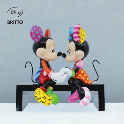 ミッキー&ミニー ラブフィグ 16.2cm | ロメロ・ブリット Romero Britto デザイン アート 正規輸入品