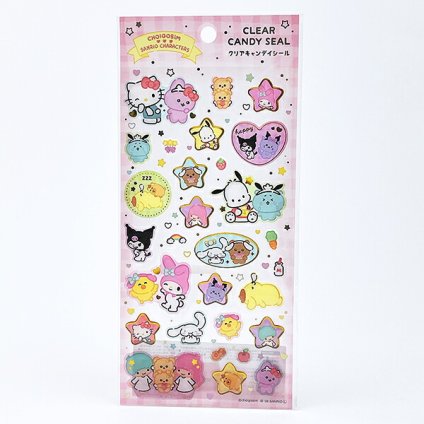 サンリオキャラクターズ ×チェゴシム クリアキャンディシール ライトピンク 文具 Sanrio