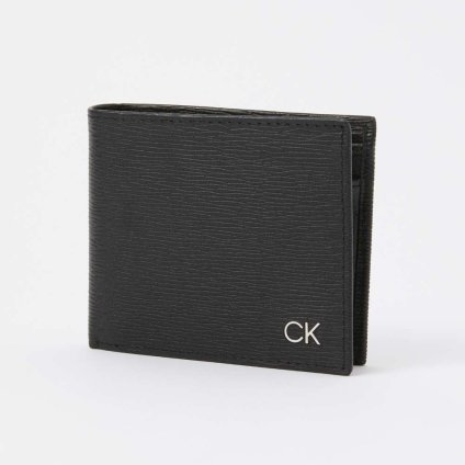 カルバンクライン Calvin Klein 31CK130008 二つ折り財布 BILLFOLD WITH COIN POCKET メンズ 財布 二つ折り CK ミニ財布 レザー シンプル ロゴ プレゼント 折りたたみ ウォレット お祝い 記念 コンパクト ギフト ブラック