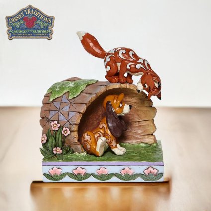 トッド コッパー 丸太 14.6cm | ディズニー トラディションズ ジムショア グッズ フィギュア 人形 置物 彫刻 Jim Shore 正規輸入品