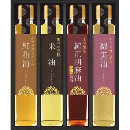 信濃屋清風堂 料理油詰合せ [26-2888-086] SOR-30R 紅花油 米油 綿実油 純正胡麻油 調味料セット お返し 内祝い お祝い お歳暮 お中元 ギフト