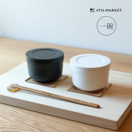4th-market 八十八 お櫃 一碗[おひつ 電子レンジ対応 陶器 おひつ一膳 おしゃれ 一膳 一膳用 1膳 萬古焼 一人用 茶碗 一合 残りご飯 ご飯 保存 保存容器 容器 レンジ レンジ対応 冷蔵 冷蔵庫 日本製 シンプル ごはん茶碗]