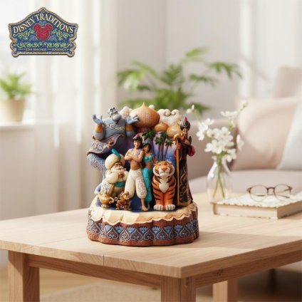 アラジン ワンダフルプレイス 19.4cm | ディズニー トラディションズ ジムショア グッズ フィギュア 人形 置物 彫刻 Jim Shore 正規輸入品