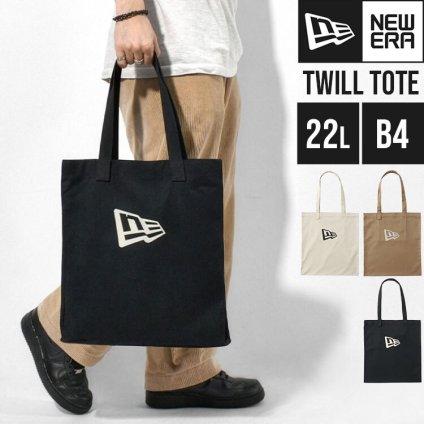 トートバッグ ニューエラ NEW ERA メンズ レディース 22L 大容量 A4 B4 大きめ 縦型 トート 肩掛け 持ち手 長め コットン ツイル ロゴ ワンポイント おしゃれ シンプル カジュアル ブラック ストーン カーキ 通勤 通学 旅行 サブバッグ 14751617 14751622 14751624 ブランド
