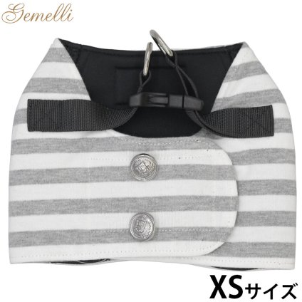 ジェメリ Gemelli ナチュラルボーダーハーネス ユニセックス XS グレー