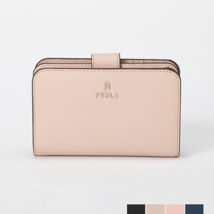 フルラ FURLA WP00314 ARE000 二つ折り財布 カメリアMサイズ レディース 財布 ミニ財布 レザー 本革 小銭入れ シンプル コンパクトウォレット ロゴ 折りたたみ ギフト CAMELIA M COMPACT WALLET プレゼント お祝い 記念 全4色