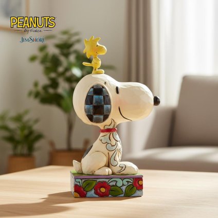 親友 スヌーピーとウッドストック 12.5cm | ジムショア ピーナッツ グッズ フィギュア 人形 置物 彫刻 Jim Shore 正規輸入品