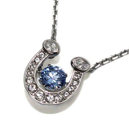 スワロフスキー swarovski ネックレス Symbolica ラウンドカット パヴェ 蹄鉄 5746562 シンボリカ ペンダント アクセサリー レディース シルバー+ブルー 海外正規品