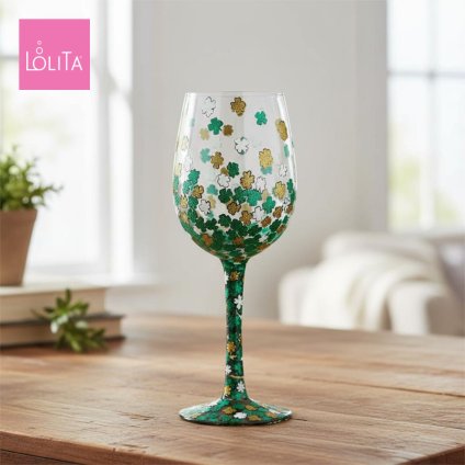 Lolita ワイングラス Shamrock 22.9cm クローバー | かわいい おしゃれ ポップ モダン デザイン食器 アート ロリータ･ヤンシー 正規輸入品