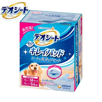 ユニ チャーム デオシート キレイパッド M 64枚入 ペットシーツ トレイシーツ 犬用