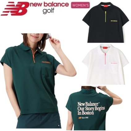 ニューバランス ゴルフ レディース シャツ ハーフジップ ビッグ ポロシャツ New Balance Golf 012-6160502 2026年春夏モデル お誕生日祝い お祝い 記念品 30代 40代 50代 60代 母の日 お母さん 還暦祝い 敬老の日 彼女 人気プレゼント プレゼント