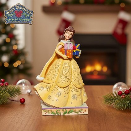 ベル クリスマス 18.3cm 美女と野獣 クリスマス | ディズニー トラディションズ ジムショア グッズ フィギュア 人形 置物 彫刻 Jim Shore 正規輸入品