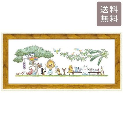 ヘアカット アニマル LS-05024 ルイ・シン 送料無料  ギフト アートフレーム ネコ 猫 絵画 ヘアー cat おしゃれ 北欧 インテリア お部屋