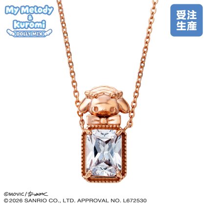 【受注生産品】【送料無料】 マイメロディ レディースネックレス DOLLY MIX 水色天使 サンリオキャラクターズ シルバー925 キュービックジルコニア ピンクゴールド ブランド おしゃれ かわいい アクセサリー 10代 20代 30代 40代 50代 レディース 女性 誕生日 記念日 プレゼント ギフト ホワイトデー 母の日 white clover ホワイトクローバー