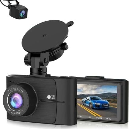ドライブレコーダー 前後カメラ 4K 高画質  HDR機能 GPS搭載 Wi-Fi搭載 Gセンサー 170度広角 32GBカード付 ドラレコ 旅行