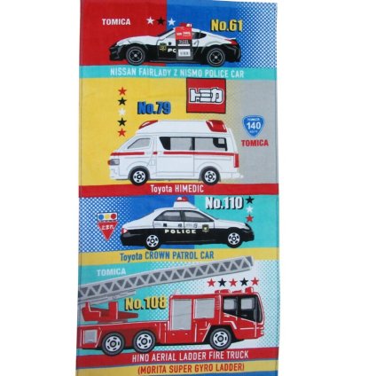 トミカ コンパクトバスタオル テンポラリー キャラクタータオル ミニバスタオル 小さめ約50cm×100cm cn451500