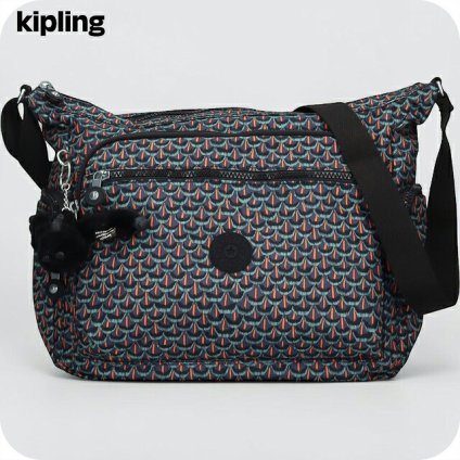 キプリング ショルダーバッグ レディース ブランド Kipling ギャビー ロゴ ワンポイント 総柄 KI3186-7FP Geo Feather