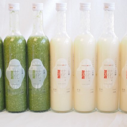 国産米使用ノンアルコール豪華甘酒7本セット 山崎 一糀(吟醸4本 抹茶3本)(愛知県) 計500ml×7本