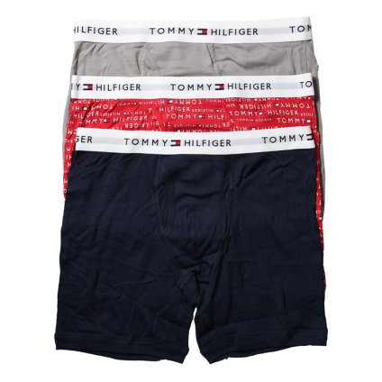 トミーヒルフィガー：COTTON CLASSICS ボクサーブリーフ 3PK（ターニプ)[ボクサーパンツ/ 男性下着/ メンズインナー/人気ブランド/おすすめギフト/誕生日プレゼント/メンズファッション]