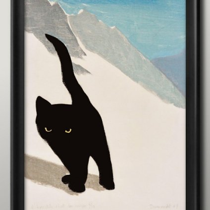 日本製 アルベール デュムシェル ネコ 猫 A3 サイズ ポスター アート おしゃれ 絵画 インテリア 北欧 イラスト マット紙 艶消し アートパネル 額 フレーム デザイン 壁掛け ギフト 新築祝い ディスプレイ  速達 送料無料