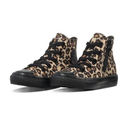 コンバース CONVERSE キッズ スニーカー 子供靴 ハイカット チャイルド オールスター LP Z HI ブラウン/ブラック ヒョウ柄 レオパード CHILD ALL STAR LP Z HI